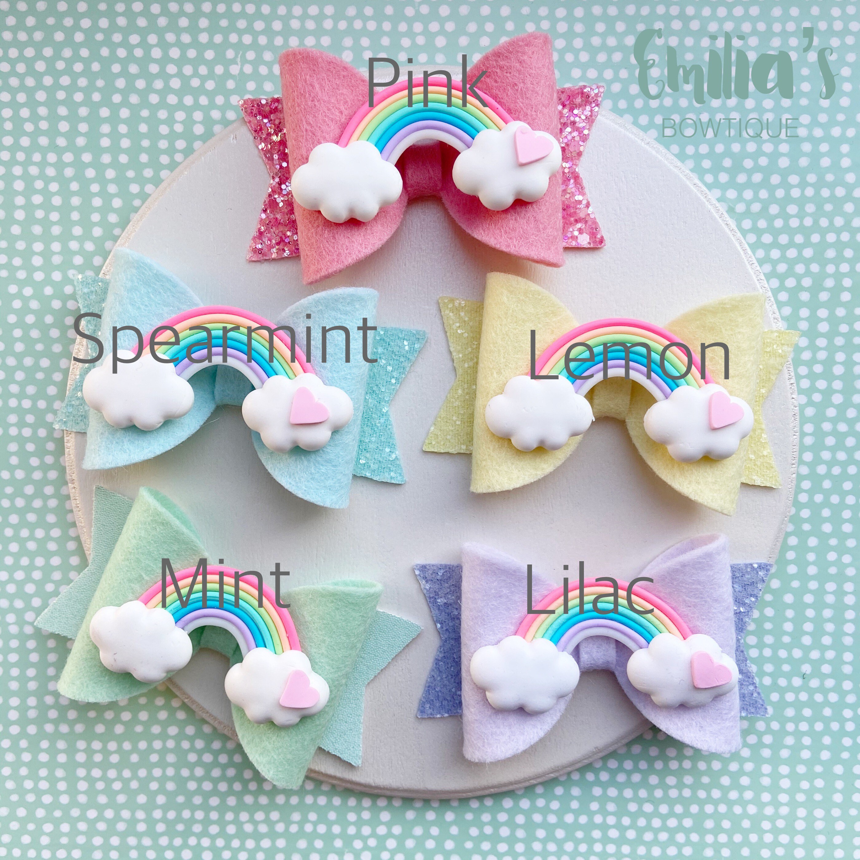 Pastel Rainbow Hair Bow Pastel Bow Rainbow Bow Girls Etsy