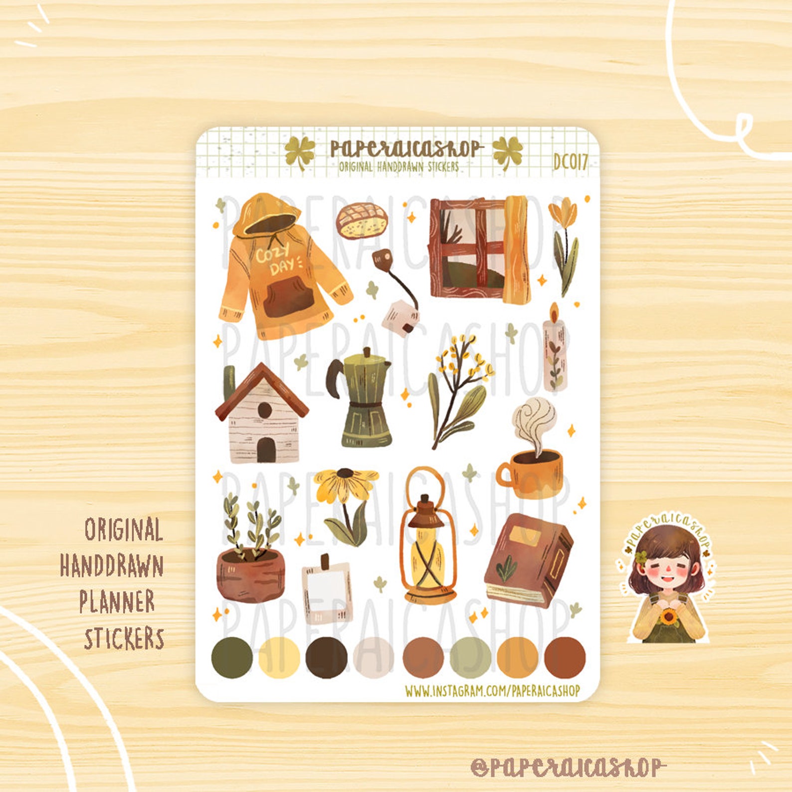 Cute Cozy Autumn Planner Stickers Cozy Stickers Aesthetic - Etsy