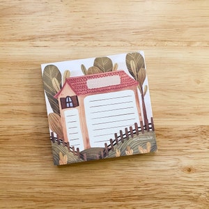 Cozy Notepad, House Notepads, Home Memopad, Korean Notepad,  Notepad Cute, Stationery, Memopad 3 x 3 | NP003 | PaperaicaShop