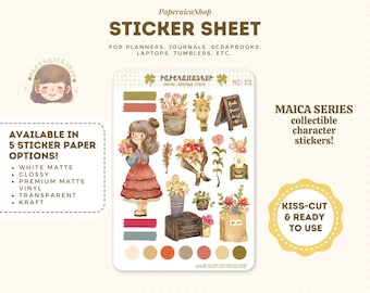 Flower Shop  Maica Stickers | MCD058 | PaperaicaShop