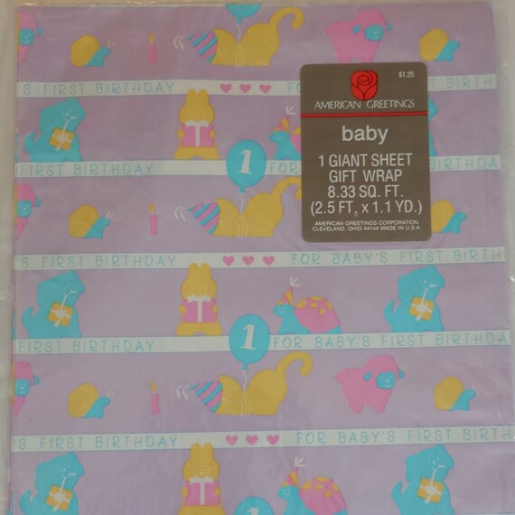baby's first birthday wrapping paper