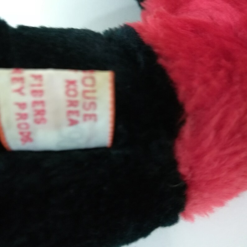 Vintage Stuffed Mickey Mouse Plush Sitting Made In Korea Animal Toy 10" image 6