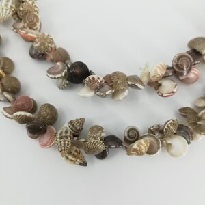 Vintage Shell Necklace Seashell Hawaiian Boho Hippy Surfer 35&quot; Long Festival