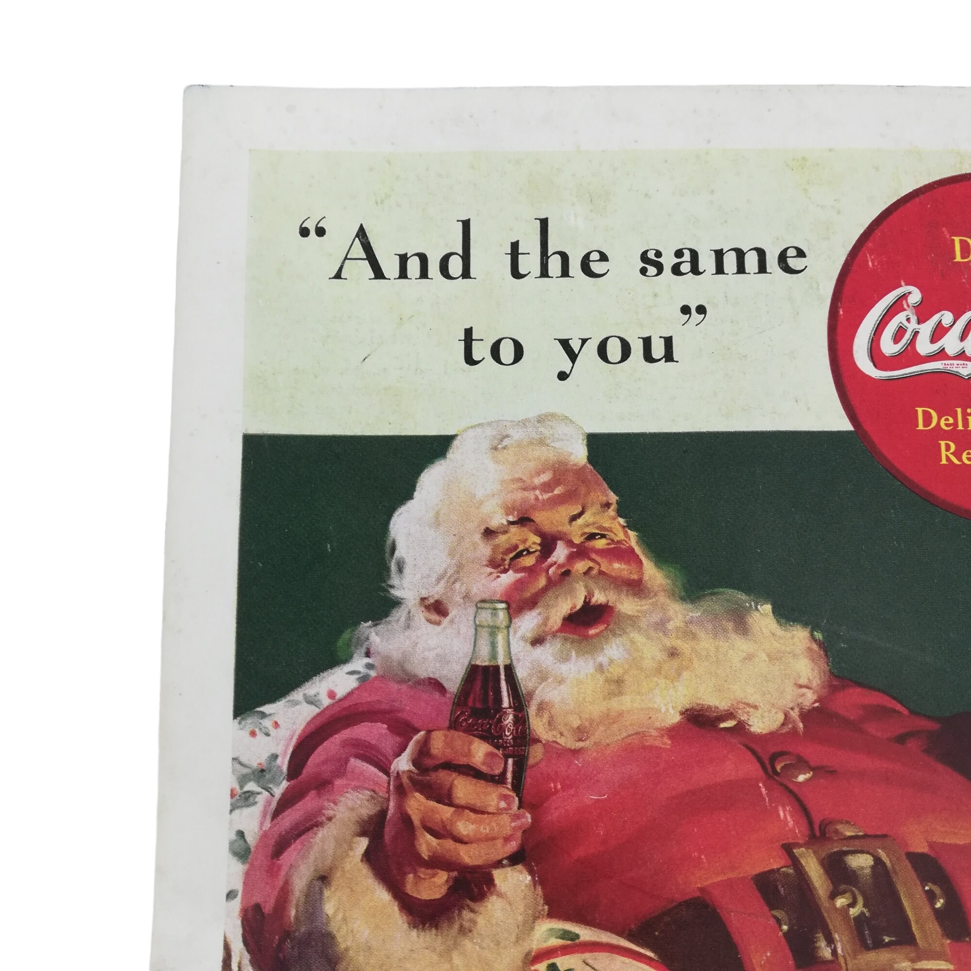コカコーラ ビンテージトレイThe Pause That Refreshes Vintage 1953 Mag Coca-Cola Ad; The Pause That Refreshes