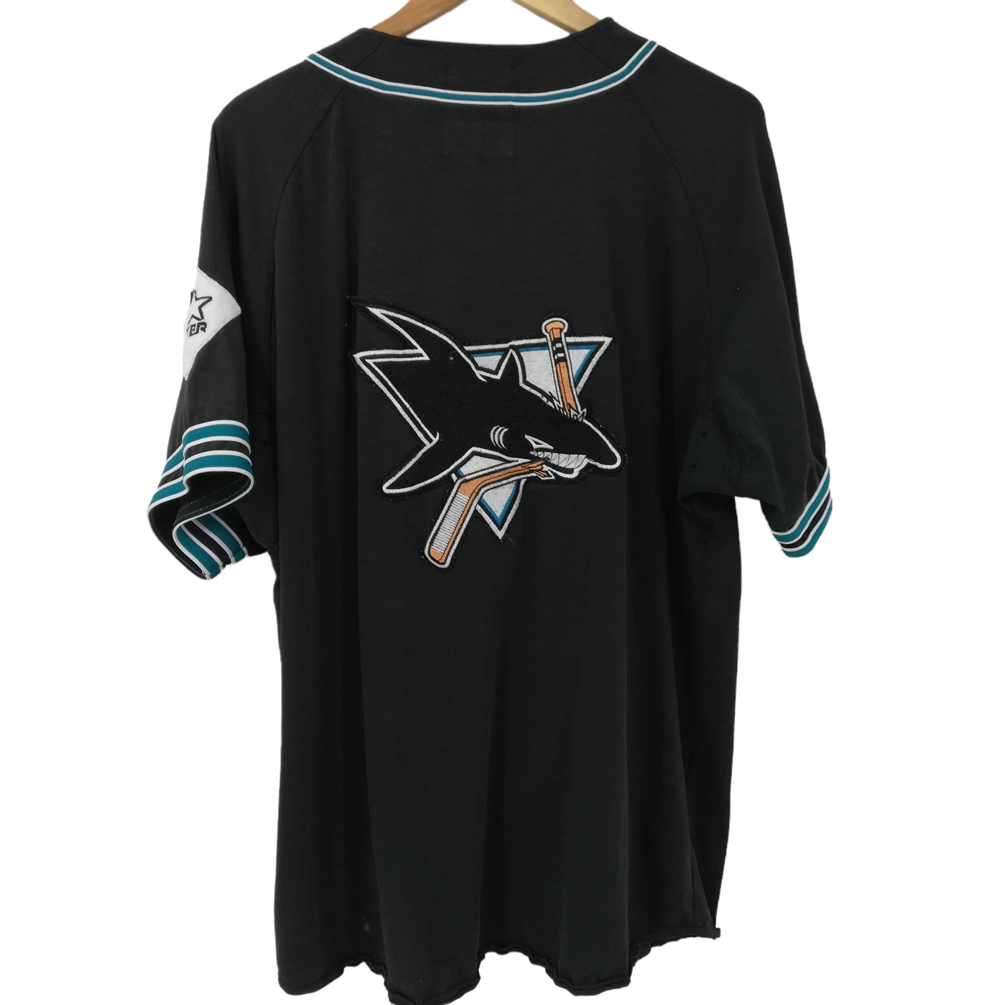 Vintage San Jose Sharks Hockey Baseball Jersey Size XL Vintage San Jose Sharks Hockey Baseball Jersey Size XL