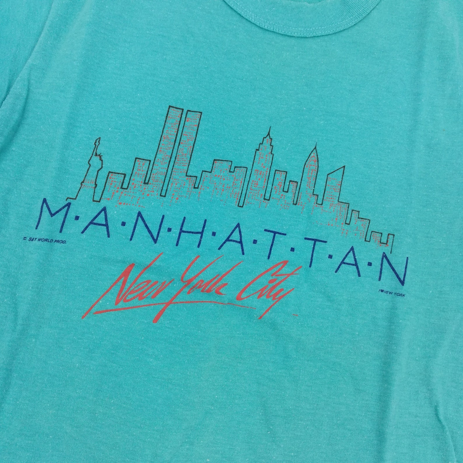 Vintage Manhattan New York City Tshirt Size S Single Stitch Etsy