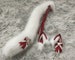 Red White fox ears tails-fluffy fur ears-White wolf ears tail-Faux ears-wolf ears tail cosplay-fox ears cosplay-Halloween-Lolita-Hair band 