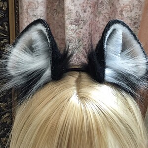 Cute Black hamster ear headband,Dog ears-Cosplay-Plush ears,Anime ears-Cute Ears-Handmade-Halloween-Lolita-party ears-Cute Ears-mouse ears