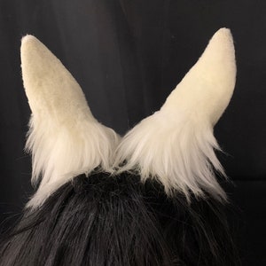 Horse's ear-Christmas-White horse ears headband-artificial ears-Christmas deer-sika deer-Lolita-Halloween-Anime Cosplay-Party ears-Cute Ears image 3