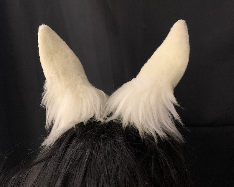Horse's ear-Christmas-White horse ears headband-artificial ears-Christmas deer-sika deer-Lolita-Halloween-Anime Cosplay-Party ears-Cute Ears image 3