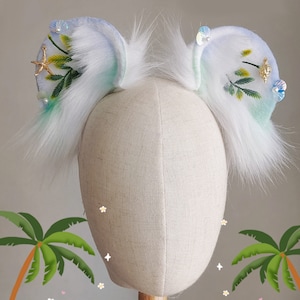 Cute Green hamster ear headband,Dog ears-Cosplay-Plush ears,Anime ears-Cute Ears-Handmade-Halloween-Lolita-party ears-Cute Ears-mouse ears