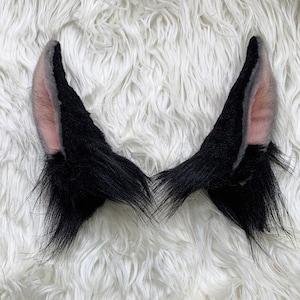 Horse&#39;s ear-Christmas-Black horse ears headband-artificial ears-Christmas deer-sika deer-Lolita-Halloween-Anime Cosplay-Party ears-Cute Ears