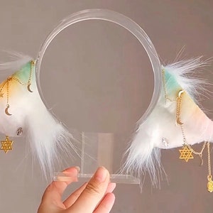 Colorful sheep ears-lamb ears-cosplay sheep ears-vampire ear-lolita ears-cosplay ear Lolita-Halloween-Anime Cosplay-Party ears-Cute Ears