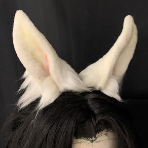 Horse's ear-Christmas-White horse ears headband-artificial ears-Christmas deer-sika deer-Lolita-Halloween-Anime Cosplay-Party ears-Cute Ears image 1