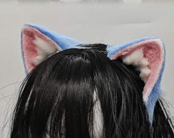 Orejas Zorro Disfraz Diadema De Pelo Largo Con Orejas De Zorro Y Gato, Disfraz De Fiesta De Cosplay De Anime Negro Puro Feliz Sencillez Disfraz De Zorro Niño