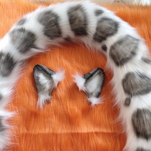 Leopard Ears tail-COSPLAY-Beast Ears-Handmade- Lion Ears Tail-Cat Ears-Christmas Gift-Lolita- Halloween-Anime Cosplay-Party ears-Cute Ears