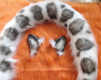 Leopard Ears tail-COSPLAY-Beast Ears-Handmade- Lion Ears Tail-Cat Ears-Christmas Gift-Lolita- Halloween-Anime Cosplay-Party ears-Cute Ears