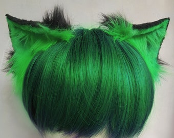 Maine cat Ears-Cosplay Cat Ear-Cat Green Ears-Cosplay Ear-Anime Cosplay-Cat Head Band-Cute Ears-Handmade-Halloween ears-Lolita-party ears