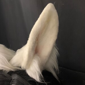 Horse's ear-Christmas-White horse ears headband-artificial ears-Christmas deer-sika deer-Lolita-Halloween-Anime Cosplay-Party ears-Cute Ears image 2