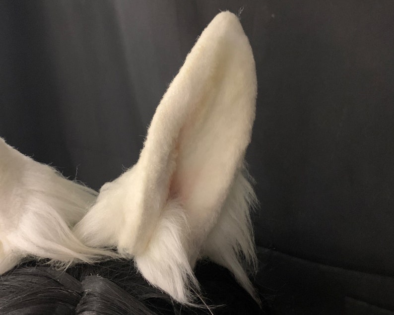 Horse's ear-Christmas-White horse ears headband-artificial ears-Christmas deer-sika deer-Lolita-Halloween-Anime Cosplay-Party ears-Cute Ears image 2