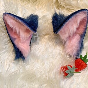 kitten Navy Ears-Cosplay Cat Ear-Cat Pink Ears-Cosplay Ear-Anime Cosplay-Cat Head Band-Cute Ears-Handmade-Halloween ears-Lolita-party ears