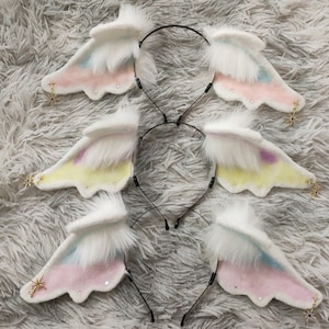 Colorful sheep ears-lamb ears-cosplay sheep ears-vampire ear-lolita ears-cosplay ear Lolita-Halloween-Anime Cosplay-Party ears-Cute Ears