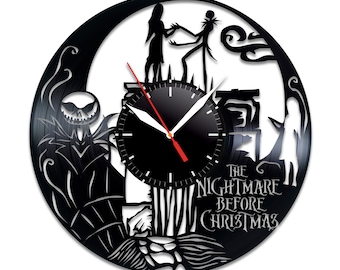 the nightmare before christmas vinyl clock vinyl record wall art handmade decor best original vintage gift for fans halloween decor - Nightmare Before Christmas Cuckoo Clock the nightmare before christmas vinyl clock vinyl record wall art handmade decor best original vintage gift for fans halloween decor - Nightmare Before Christmas Cuckoo Clock