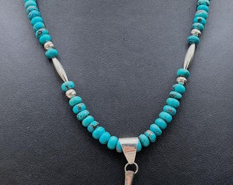 Turquoise Necklace with Ella Cowboy Pendant