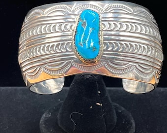 Sterling and Turquoise Carson Blackgoat Bracelet