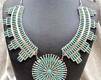 Needlepoint Turquoise Set with Custom Case