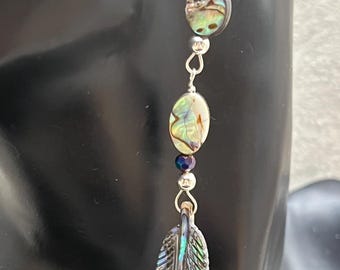 Abalone Feathers and Sterling Earrings