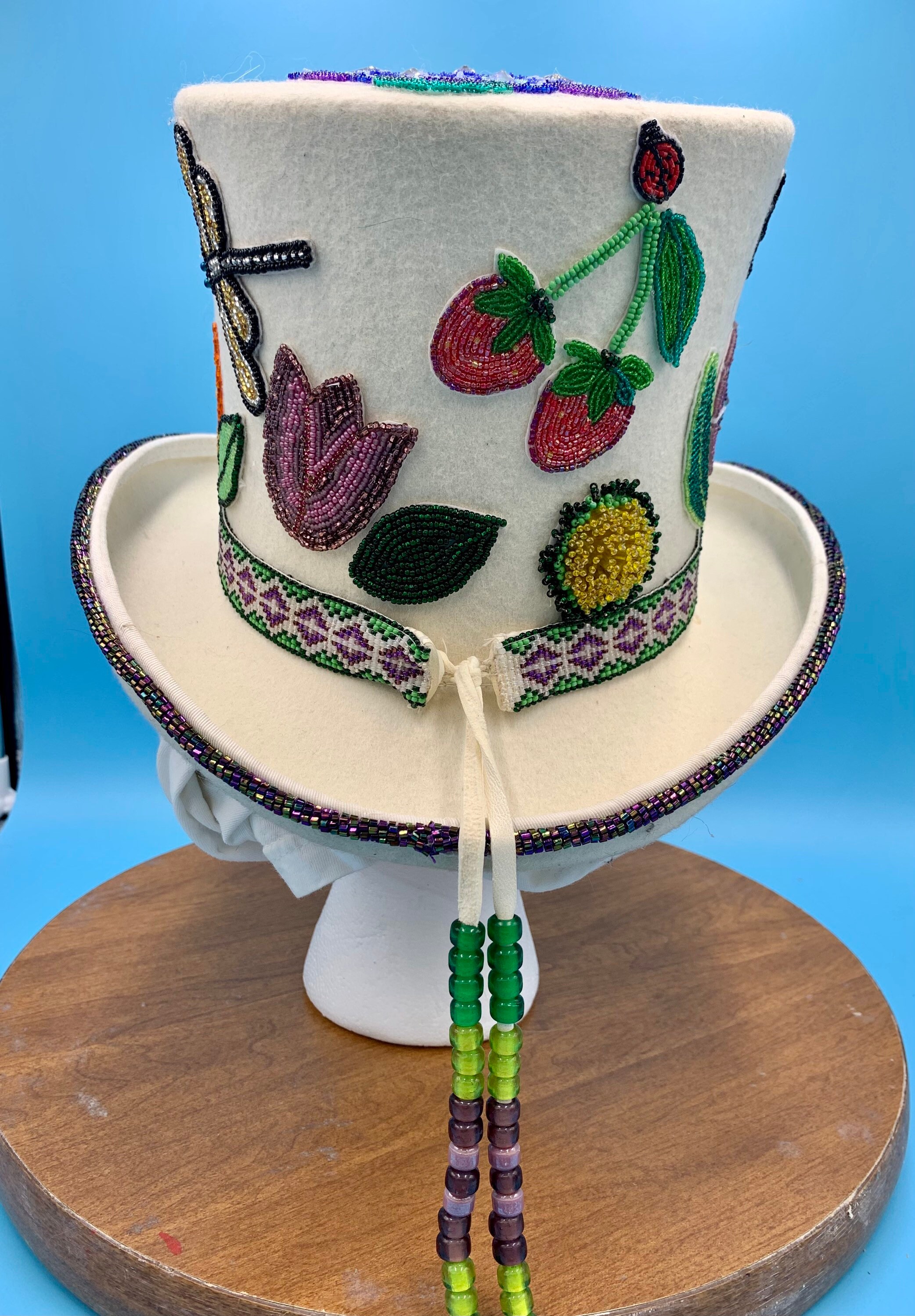 Native American Beaded Top Hat Etsy
