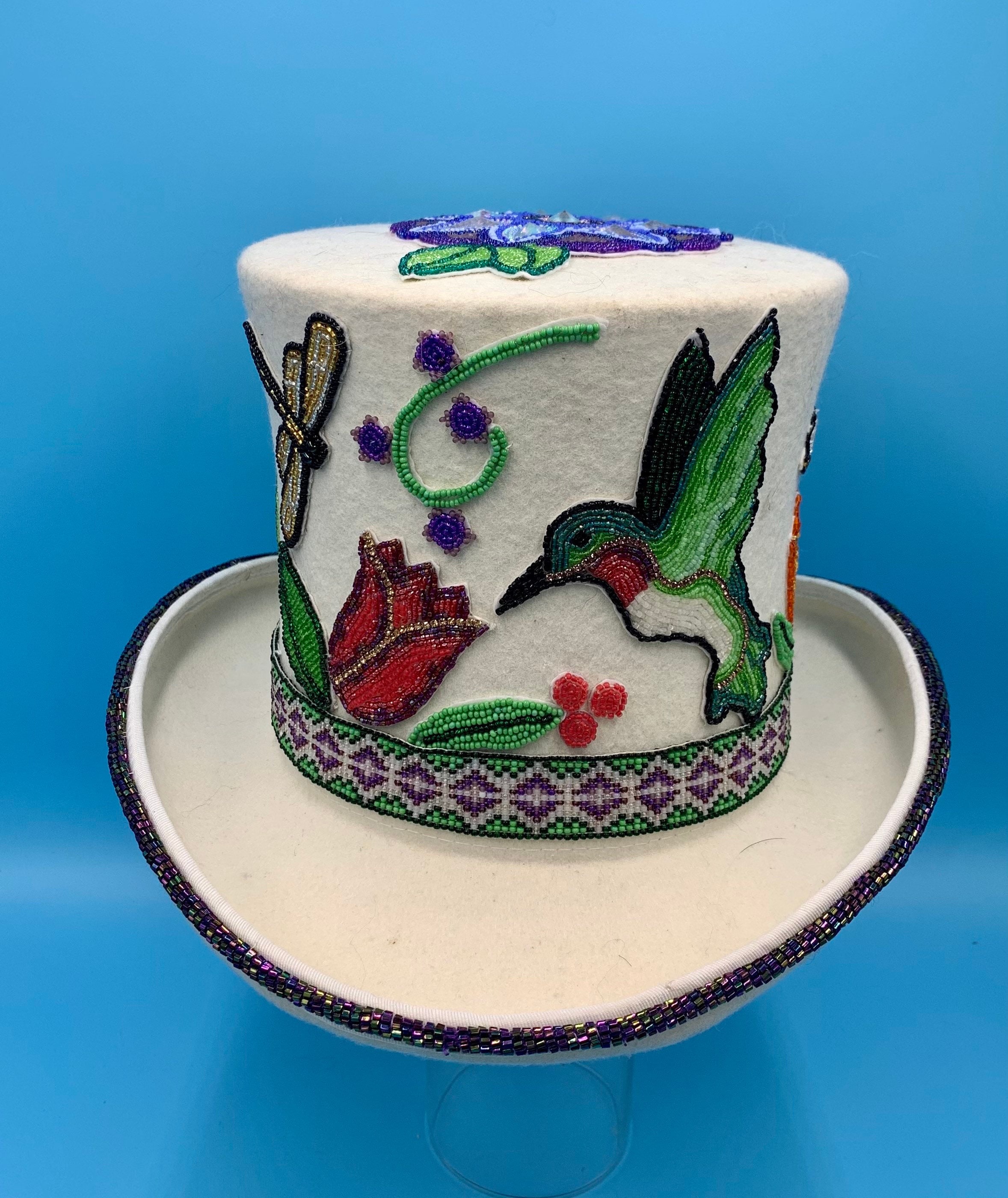 Native American Beaded Top Hat Etsy