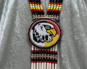 Woman’s Beaded Bone Breastplate w/ Earrings - Sky Spirit