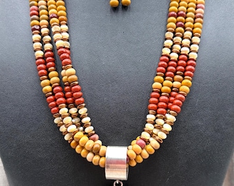 Sterling Mookaite Stone Pendant - Larry Yazzie, Navajo