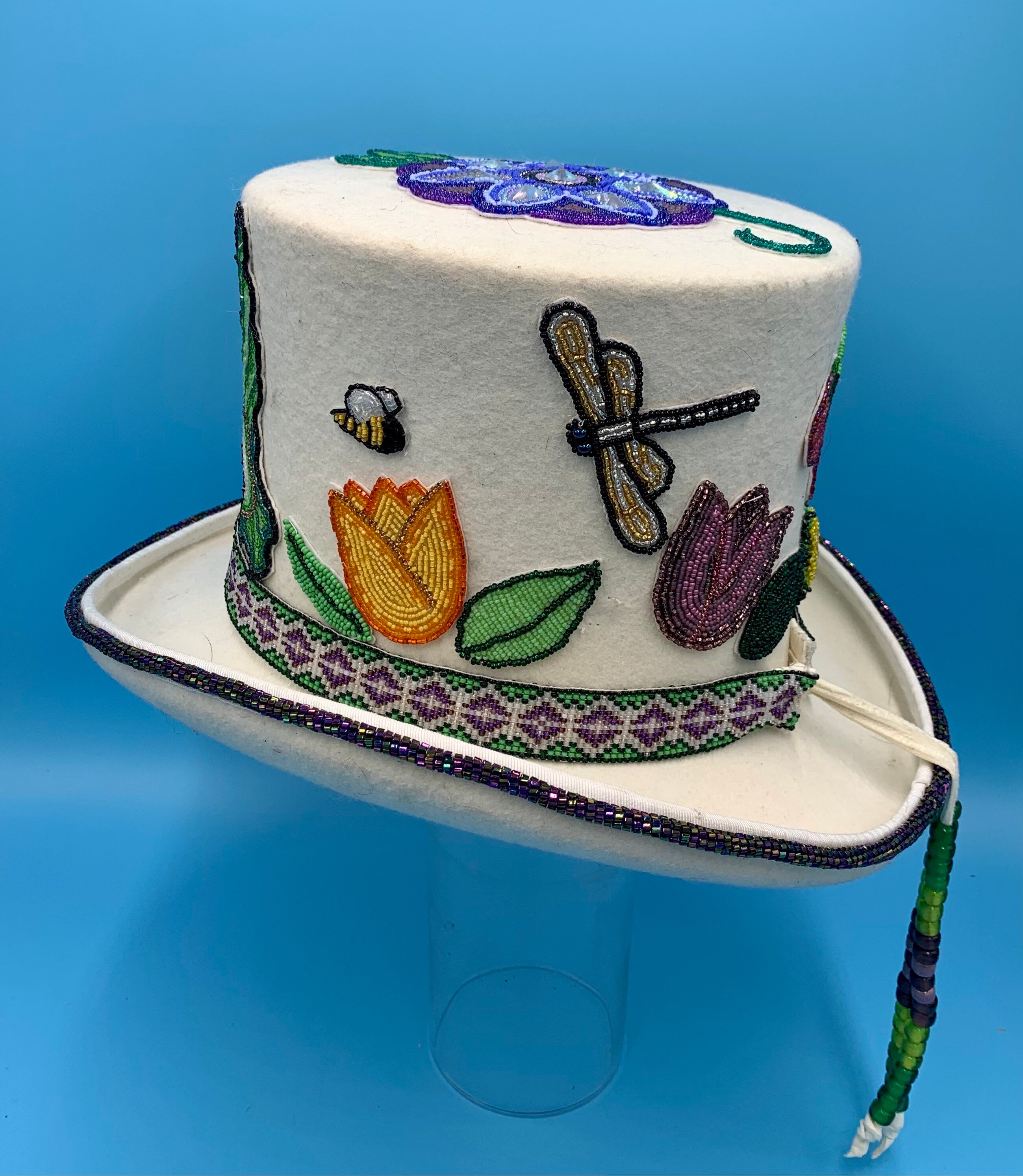 Native American Beaded Top Hat Etsy