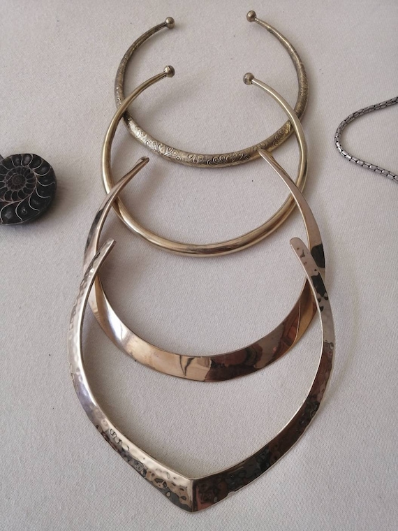 Necklace torque - choker - brass - Psytrance - hippie - psywear - fashion festival - tribal jewelry