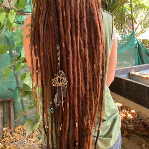 Dreadlocks jewelry removable - hair band - hippie psytrance bohemian hair clip - hair wrap fairy jungle - charms dreadlocks - atebas