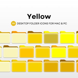 Mac フォルダー アイコン、PC フォルダー、デスクトップ ファイル アイコン、黄色のアイコン、黄色のコンピューター組織、iMac 用の黄色のフォルダー OS アイコン、アイコン PNG セット