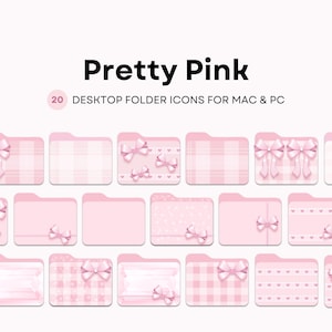 ピンクのデスクトップアイコン、ピンクのデスクトップフォルダ、ピンクの Mac Book アイコン、ピンクの Mac 用フォルダアイコン、ピンクのデスクトップ PC、Mac 用かわいいフォルダアイコン