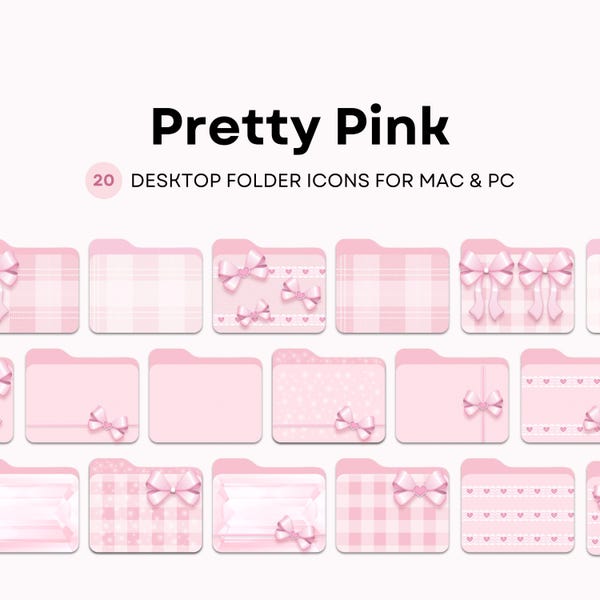 Pink Desktop Icons, Pink Desktop Folders, Pink Mac Book Icons, Folder Icons for Mac Pink, Pink Desktop PC, Cute Folder Icons For Mac