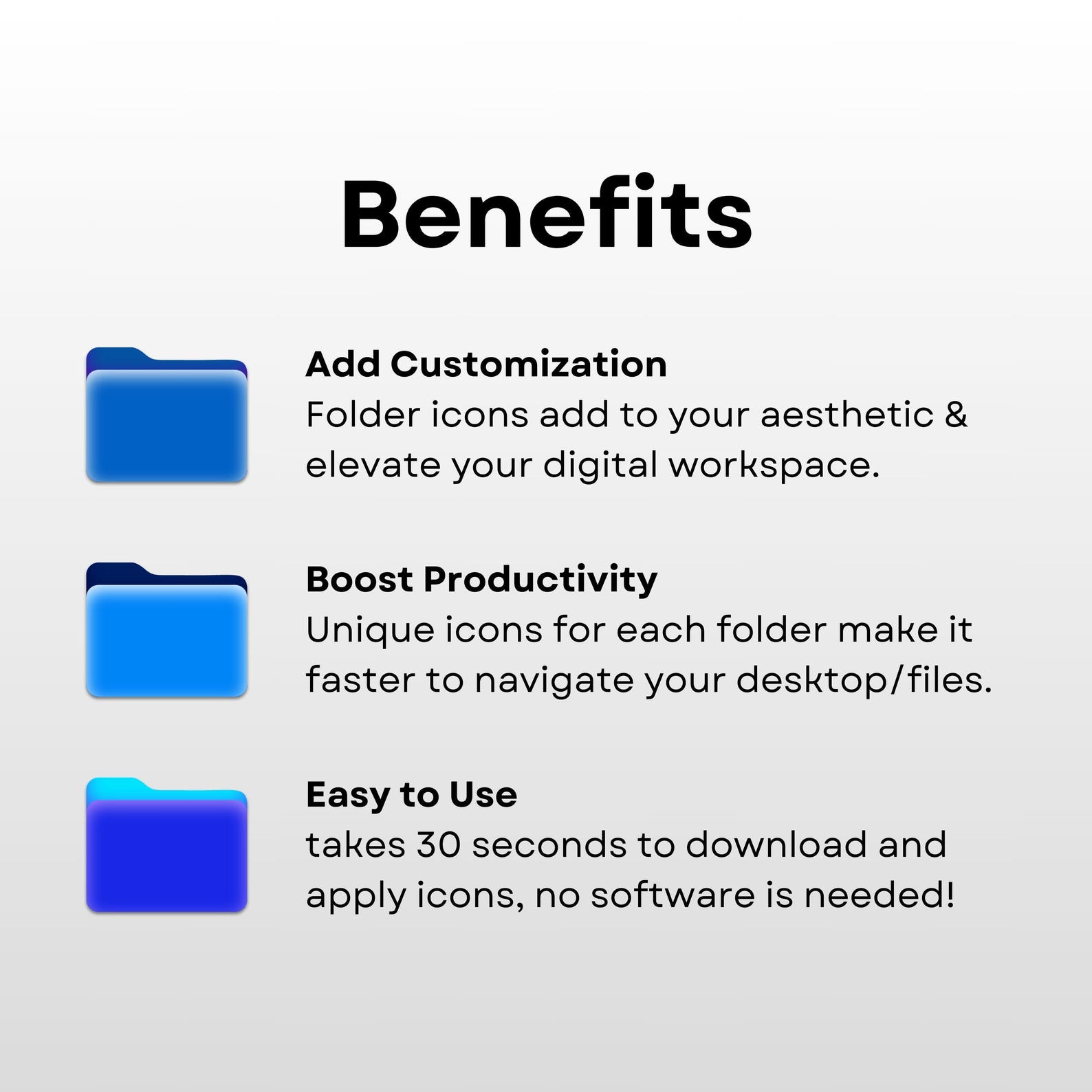 File Folder Icons, Mac Desktop Organizer, Blue File Icons, Mac Folder ...