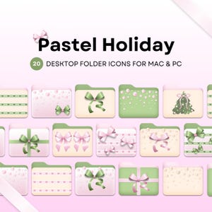コケット クリスマス、クリスマス ツリー PNG、ピンクのデスクトップ アイコン、パステル クリスマス リボン、ホリデー Mac ファイル フォルダー、ピンクの美しいデスクトップ オーガナイザー