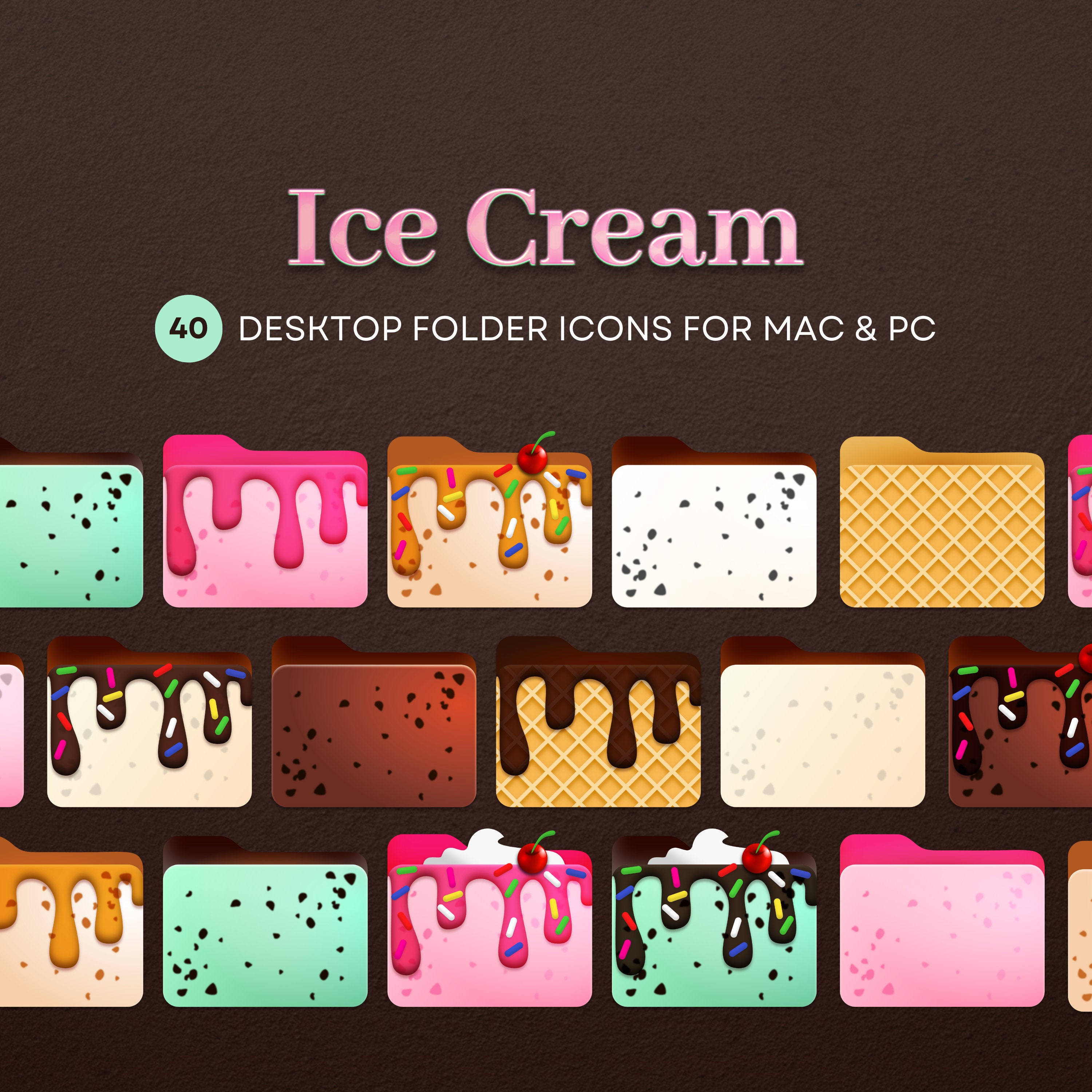 Desktop Icon Bundle, Mac Folder Icon, Windows File Icons, Mac Folder ...