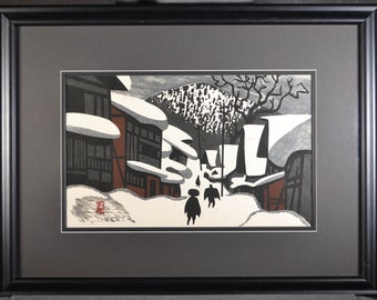 Woodblock Master Saito, From the "Winter in Aizu" Series, Original Japanese Print