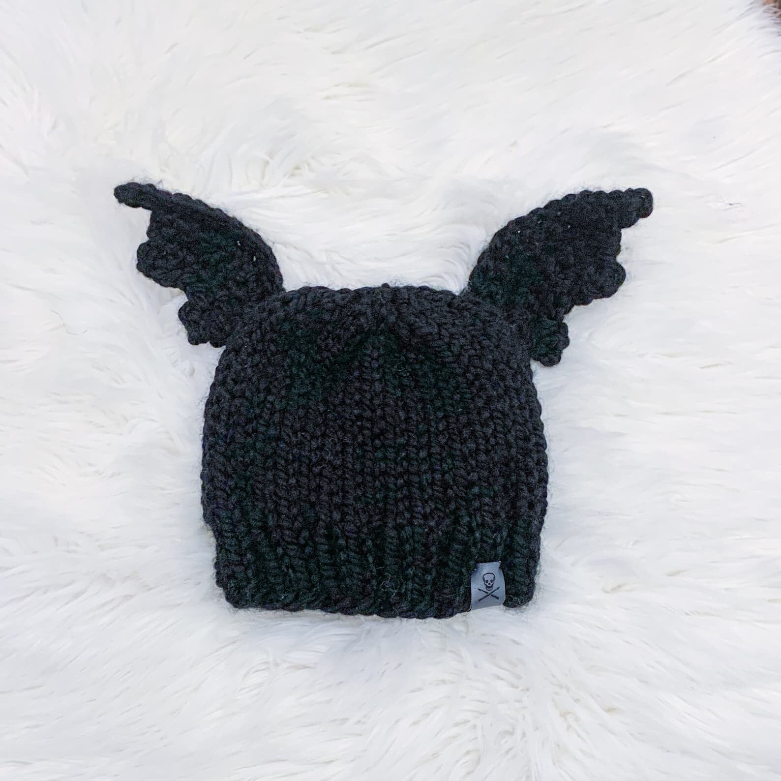 Bat Beanie PATTERN Knit Crochet Pattern Halloween Beanie Etsy Canada