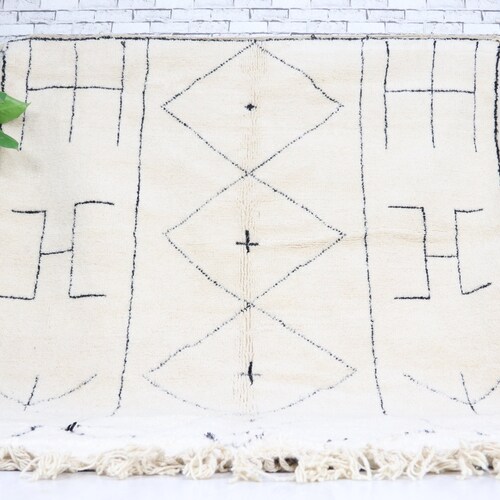Beni Ourain Rug Authentic Moroccan Rug Aspro Rug Custom Etsy
