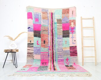 Moroccan Rug, Handmade furniture Boujaad Rug, Colorful Rug Moroccan rug 4,9 x 8,9 ft kilim rug Moroccan rug berber rug Gift for Her