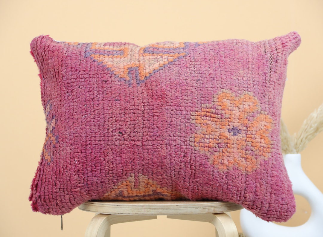 Vintage Moroccan Pillow, Kilim Pillow ,vintage Moroccan Cushion