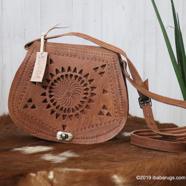 30%off Moroccan leather bag,Shoulder Bag,Wanderlust Bag,brown Tan,gift for her, Leather Satchel Cross Shoulder Straps Berber bag,